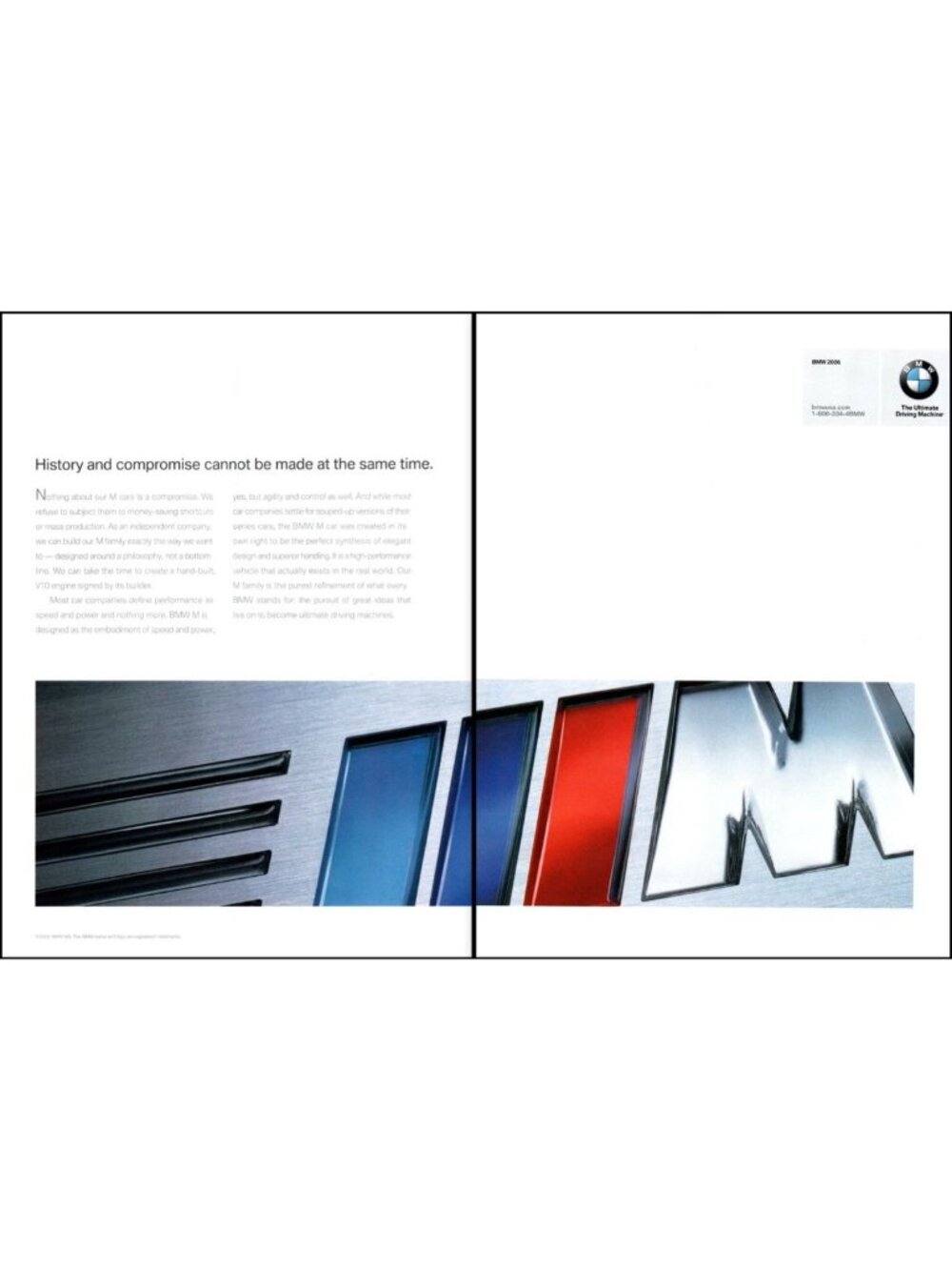 2006 BMW M Class Badge Emblem 2 Page Vintage Print Ad German Sports Car Wall Art
